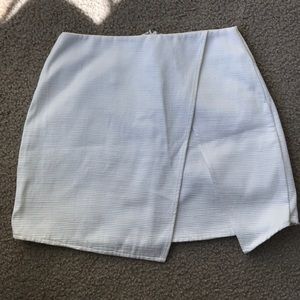 Asymmetrical White Mini Skirt